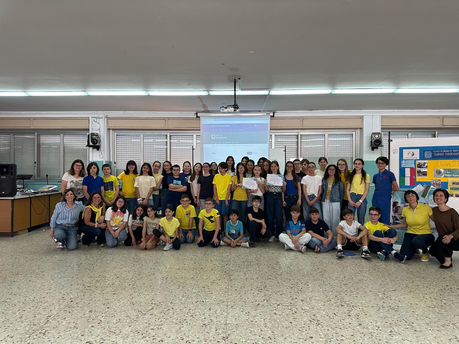 Etwinning project “Teens speak up!” meeting dissemination with students’parents