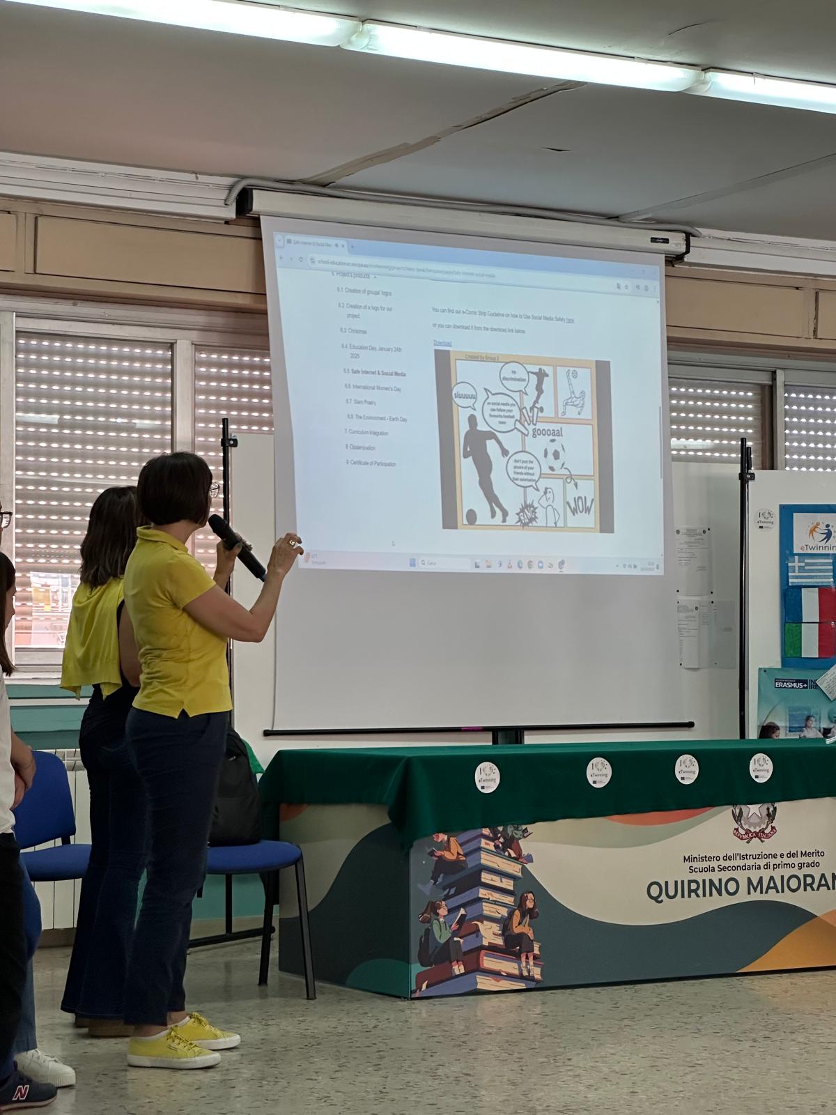 Etwinning project “Teens speak up!” meeting dissemination with students’parents