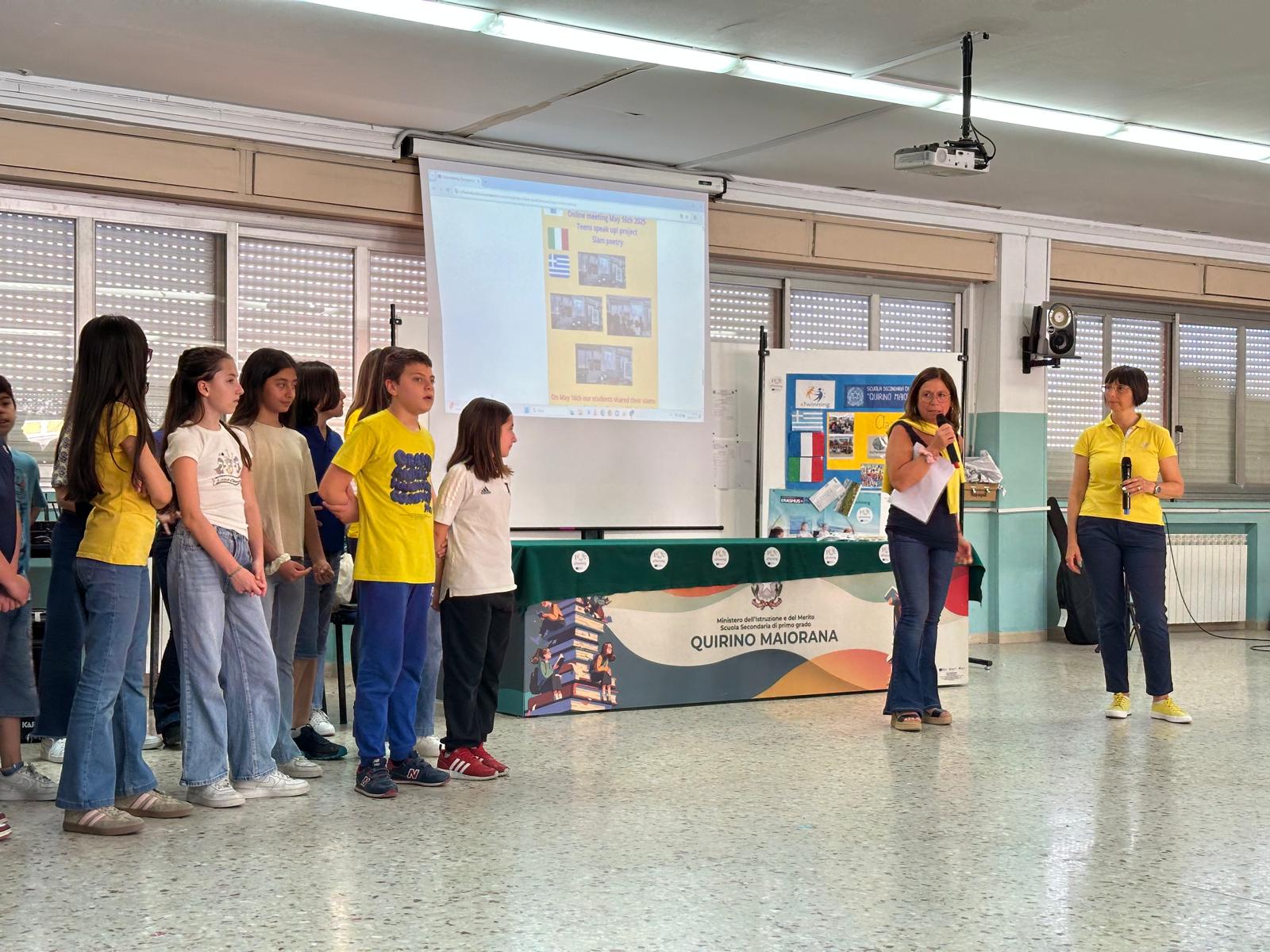 Etwinning project “Teens speak up!” meeting dissemination with students’parents